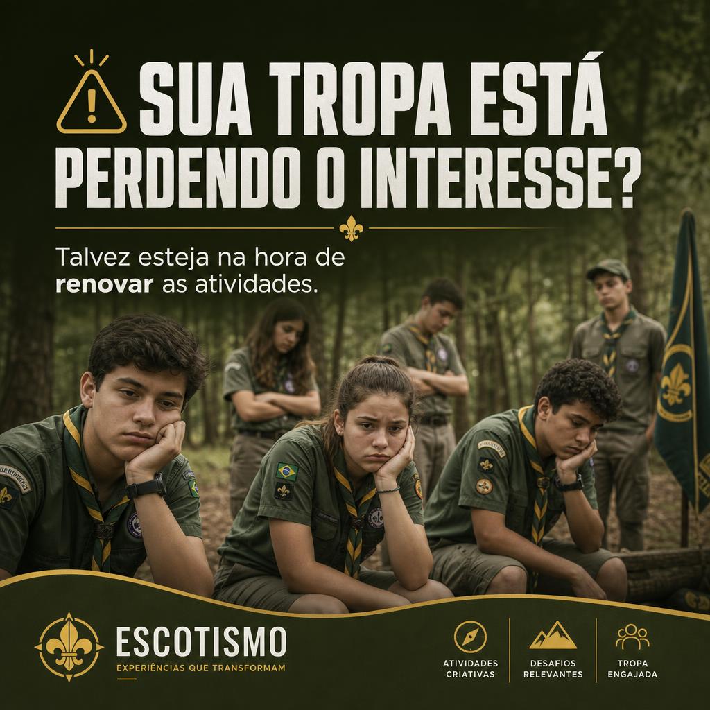 Sua tropa está perdendo o interesse?